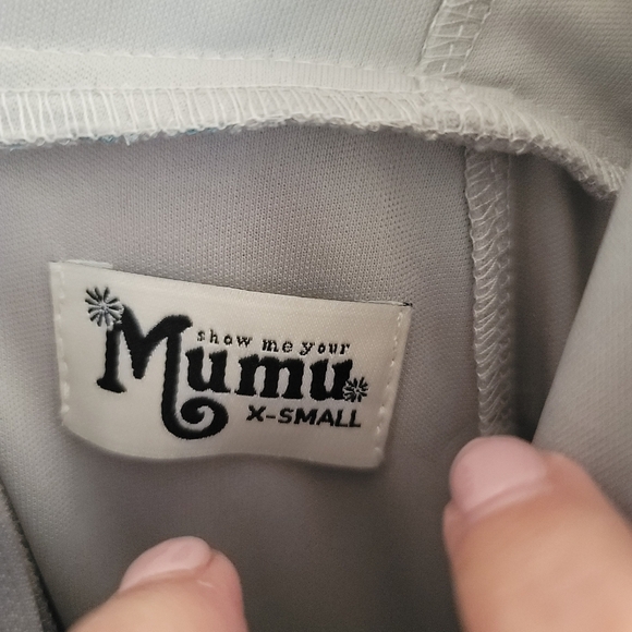 Show Me Your Mumu, Jenn Maxi Dress in Lily Showers,Grey Size X-Small - Picture 9 of 11